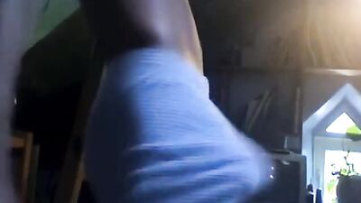 African American Stepson Pleasures His Own Big Dick in Fathers Study