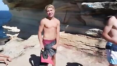 Gay Surfers Get Down and Dirty with Blonde Straight Boys on the Beach