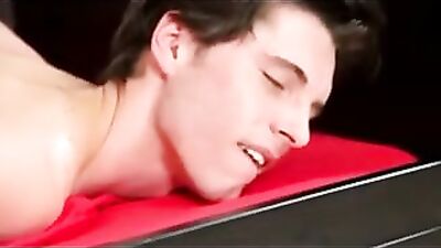 Barebacking in the bedroom with young twink studs