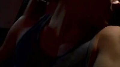 Two hot guys get busy in a parked car and one of them gets so turned on he cant resist touching himself