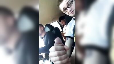 Pounding on the train seat, his cock throbbing with desire