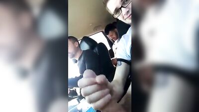 Pounding on the train seat, his cock throbbing with desire