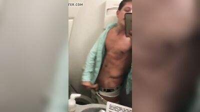 Jo Rides the Big Cocks on an Airplane: Amateur Cum Shot