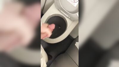 Jo Rides the Big Cocks on an Airplane: Amateur Cum Shot