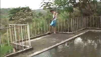 Bareback Cumshots: Latin Twink Threesome