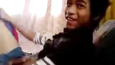 Asian Cutie Jerks Off With Help From His Pal, Finishing with Splashy Asian Cum Shot and a Hand Job