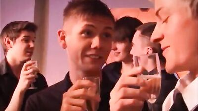 Gangbang of Young Gay Men: Frenzied Action and Explosive Ejaculations