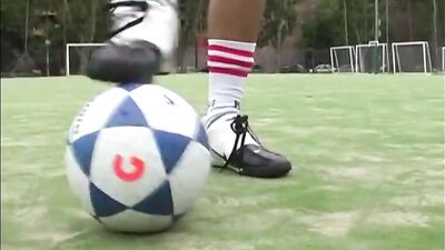 Bareback Barely-Legal Twink Cumshots: Action on the Soccer Field!