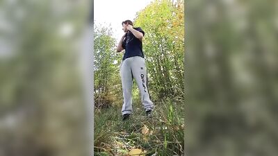 A Young Farmer Displays His Huge Cock In The Field