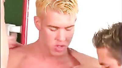 3 Frat Brothers Getting Off In The Locker Room