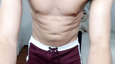 Amateur Solo Webcam: Sexy Guy Cumming