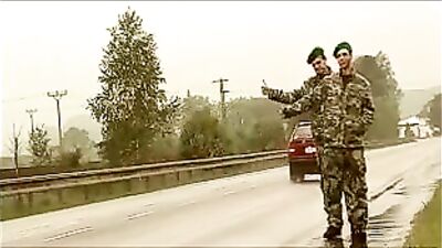 The scene starts in a cozy tea room where two handsome men sit, enjoying their cup of tea and some snacks However, they soon realize that they both need to pee urgently Without hesitation, they decide to relieve themselves right there in the tea room As t