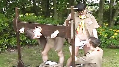 Tent-based Excitement: An Action-packed Adventure with Randy Blonde Men