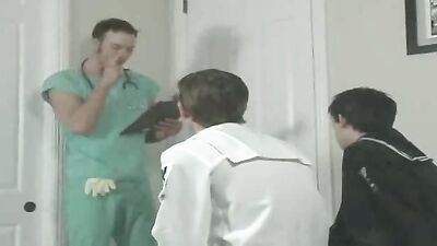 Straight Docs in a Gay Action Threesome