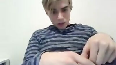 Watch Brooklyn boy with big cock playing with his toy, while he sucks and fucks his own ass in a solo webcam show