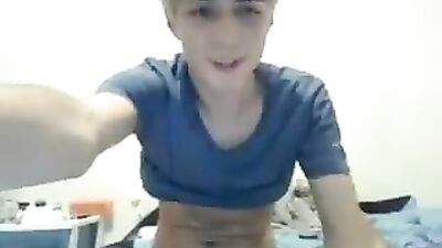 WATCH: Brooklyn Boy with Toy #6 - A Webcam Solo Ass Play with a Blonde Boy!