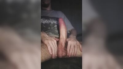 I Stroke my Cock under my Shirt and Cum a Fat Load