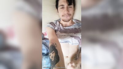 When I'm home alone, I masturbate my cock filling myself with cum