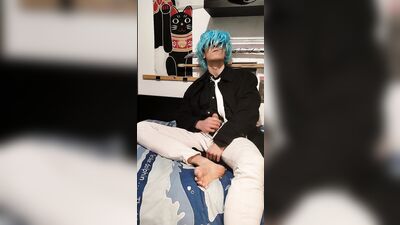 Elegant twink guy with tie cum with for you after work. Oiled dick 7.5" Feet showup. Check OnlyFans!