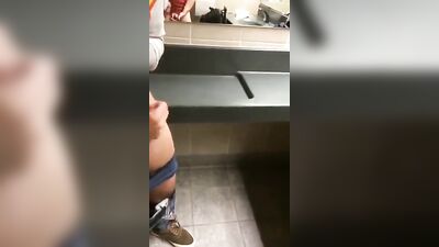 Gay Porn Twinks Cumming in Public Restroom Adventure