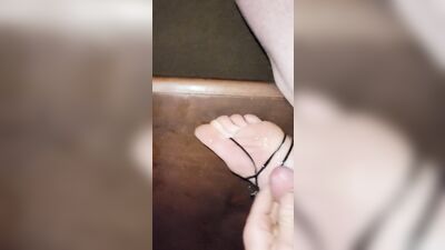 Secret Self Foot Cumshot on the Kitchen Table