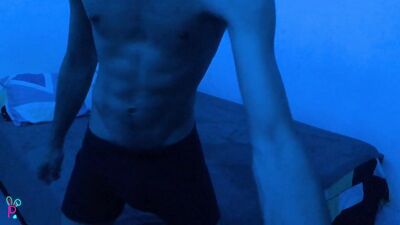 18 YEAR OLD COLOMBIAN DOES EXERCISES AND HIS DICK GETS HARD