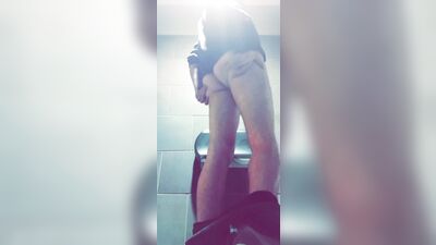 Shaking Ass in Public Restroom