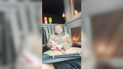 Blonde FTM uses dildo Both Holes pussy & ass - Austin Spears