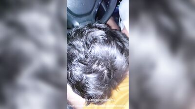 public cruising straight uber driver fucks my mouth and ass bareback cums in my throat in his car