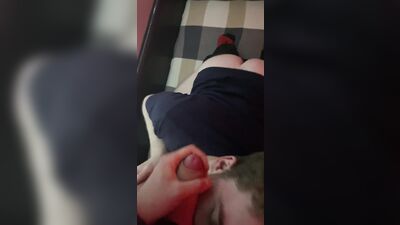Sweaty College Neighbor gets Face Fucked & Cum on Ass after GYM