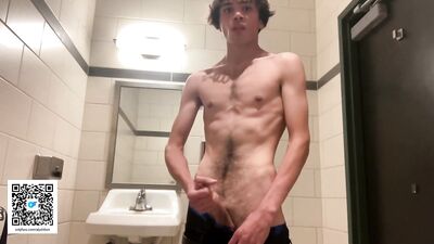 Gay Teen Model Masturbates Inside Starbucks Public Restroom *Almost Got Caught*