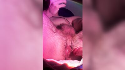 Cummy Hairy Ass Gaped with Dildos