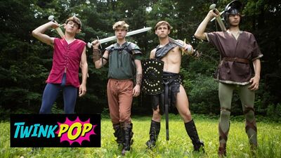 TWINKPOP - After Playing A Sword Fight, Jordan Lake Pounds Shea Reynolds' Ass Using His Thick Sword