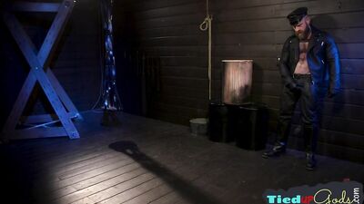 Muscly Inked Hunk Cocksucking Tiedup Stud