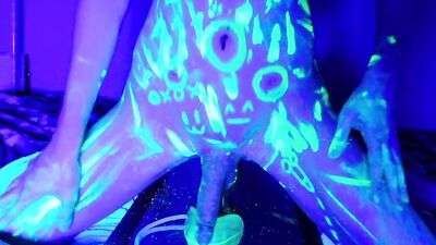 Trans Girl Fucked By Glow In The Dark Monster Cock