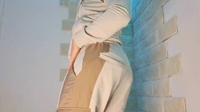 boy in tracksuit shows his nice twink ass ????????