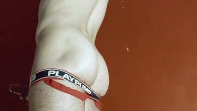 Horny Hung Athlete Jerks Off