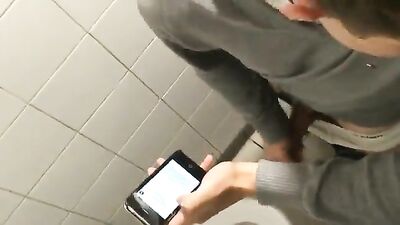 Caught Twink Teen Jerking Off in Public Bathroom - Boys Porn!
