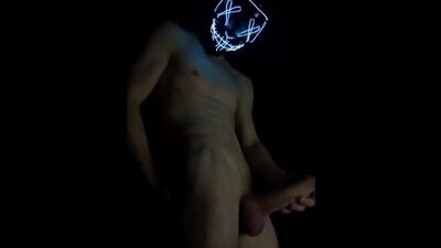 Sports guy with a mask and a big dick