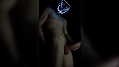 Sports guy with a mask and a big dick