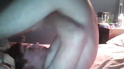 Amateur American Boy Blows Load On His Own Face