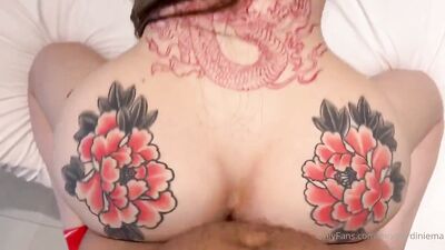 Appealing Inked Tgirl Well Fucked By His Boyfriend At Bedroom