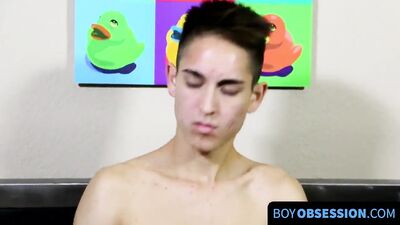 Before He Starts Stroking His Rod The Young Man Is Interviewed