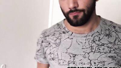 Bearded First Timer Enjoys Raw Drilling After A Blowjob