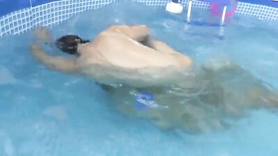 Twins fun in pool gay teen porn couple