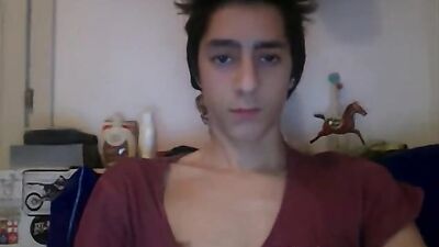 Teen shows off big dick