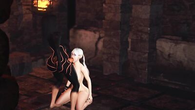 Big Tits Super Slut Has Hard Anal Sex With Hot Shemale Futanari In The Dark Dungeon