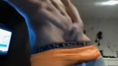 Stud With Orange Underwear - Ripped Muscle Boys Solo Web-Cam