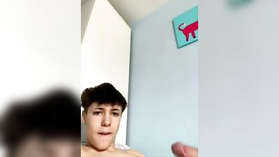 Teen Jock Cumshot: Horny Bedroom Antics!