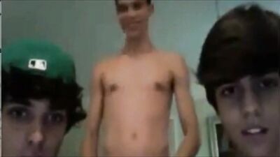 Gang Bang - Three Boys Get Hands-On with Their Cocks!